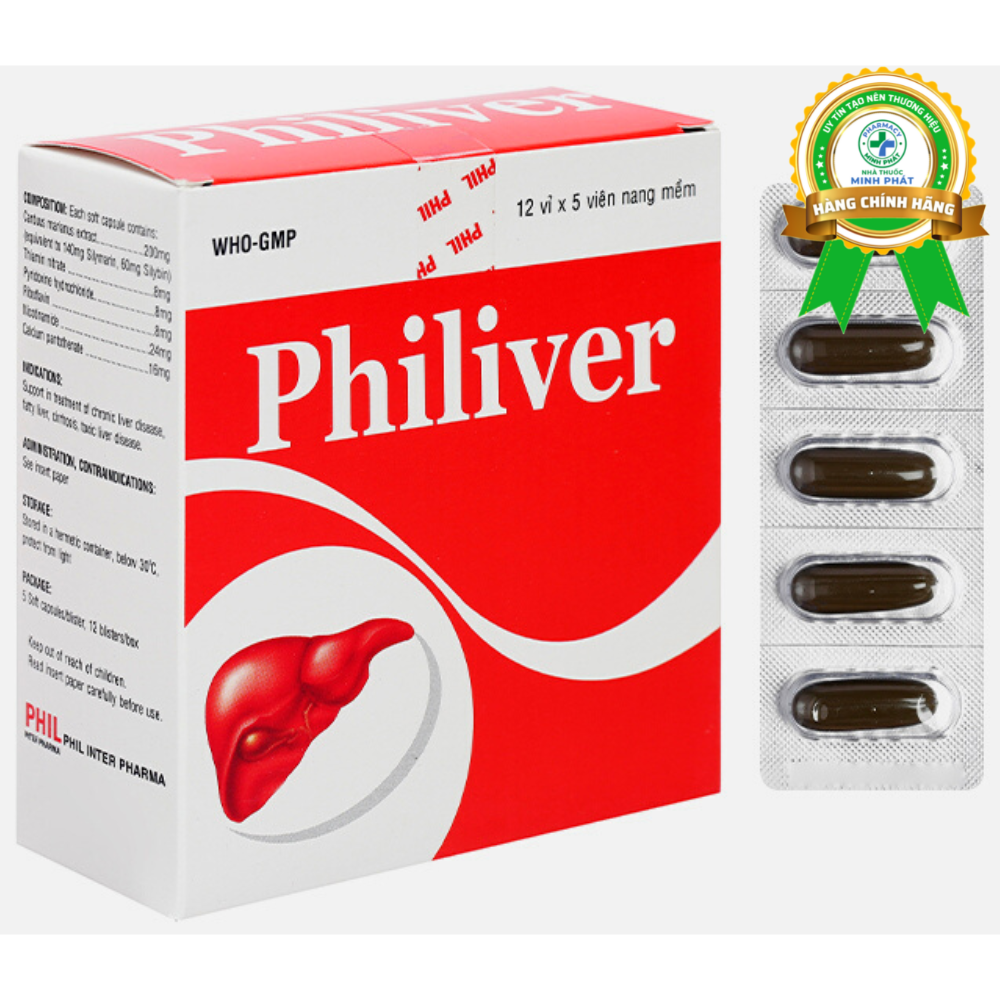 Thuốc Philiver 200mg trị gan nhiễm mỡ, xơ gan